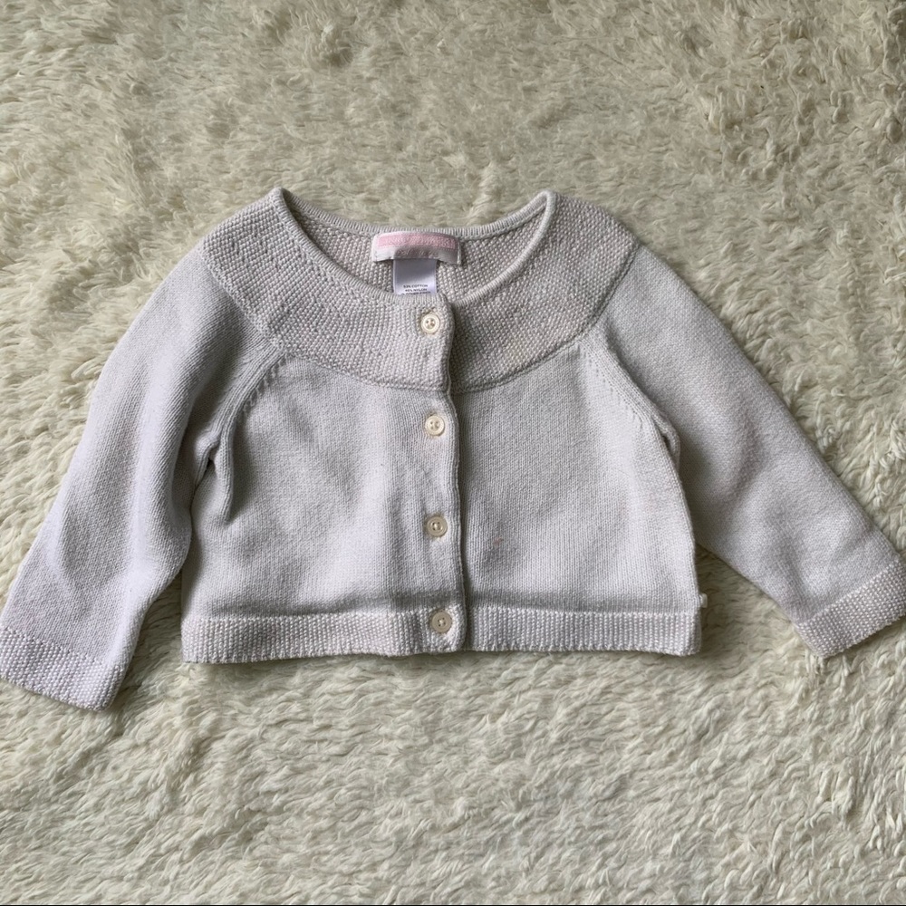 JANIE & JACK | White Button Down Sweater